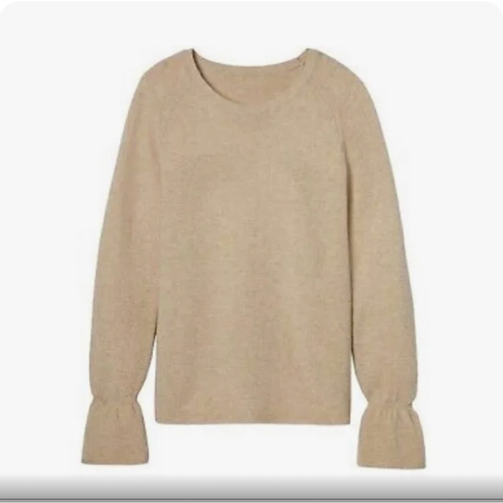Banana Republic Bell Sleeve Gold Shimmer Sweater